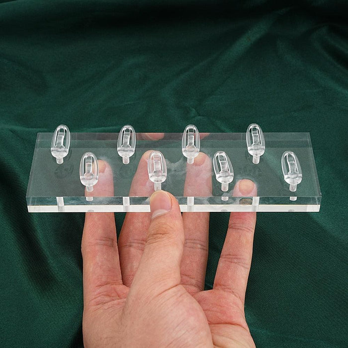 Clear Acrylic Square Rectangle Jewelry Display Stand for Nose Rings, Clicker Hoops, and Earrings