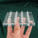 Clear Acrylic Square Rectangle Jewelry Display Stand for Nose Rings, Clicker Hoops, and Earrings