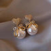 Golden Cupid Angel Stud Earrings - Timeless Grace for Ladies