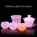 Hibiscus Pink Jade Porcelain Tea Cup Set - A Touch of Elegance for Chinese Tea Traditions