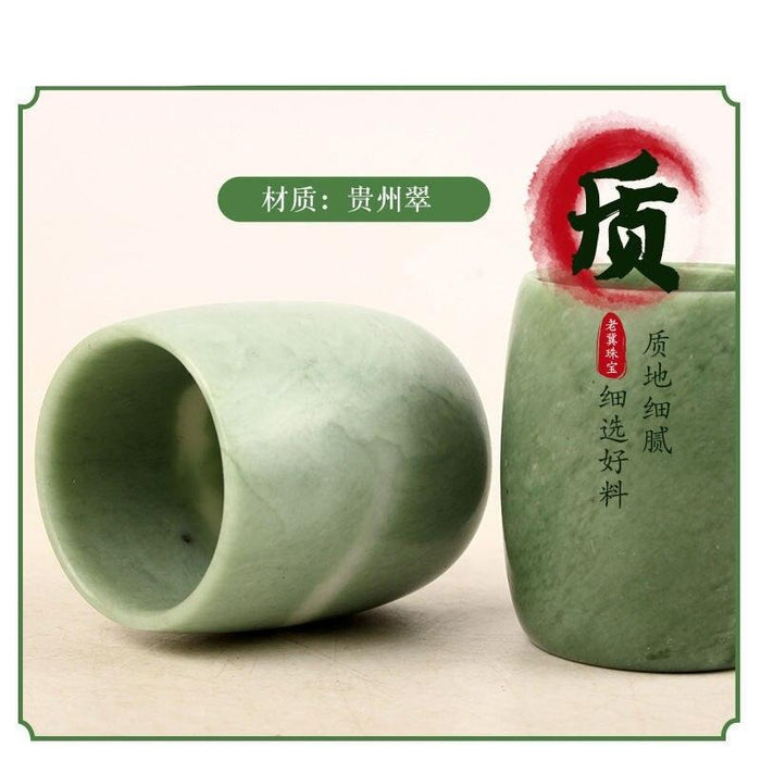 Elegant Jade Stone Chinese Kung Fu Tea Cup Set