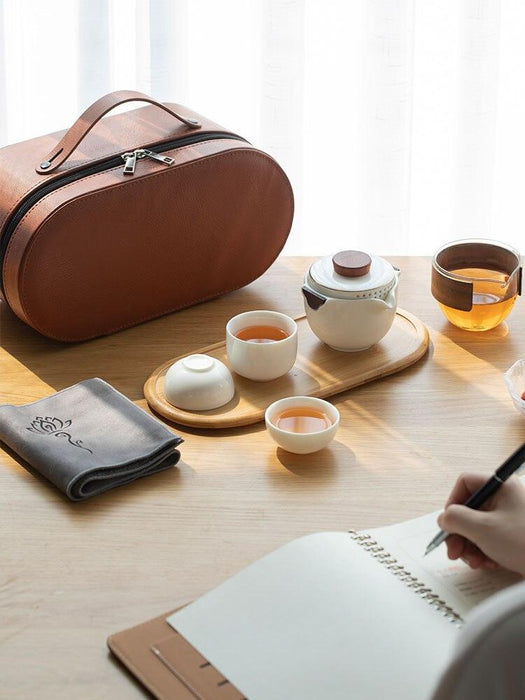 Zen Zhiyu Travel Tea Set - Your Portable Gateway to Tea Bliss