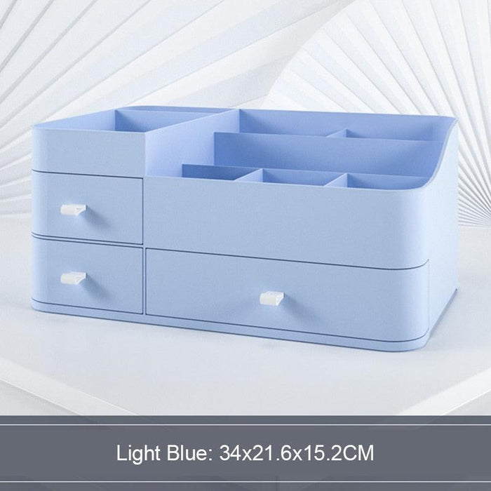 Elegant Cosmetic Organizer with Adjustable Dividers for an Organized Vanity