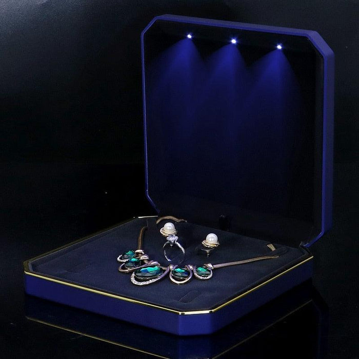 LED Jewelry Display Organizer Box for Elegant Showcase