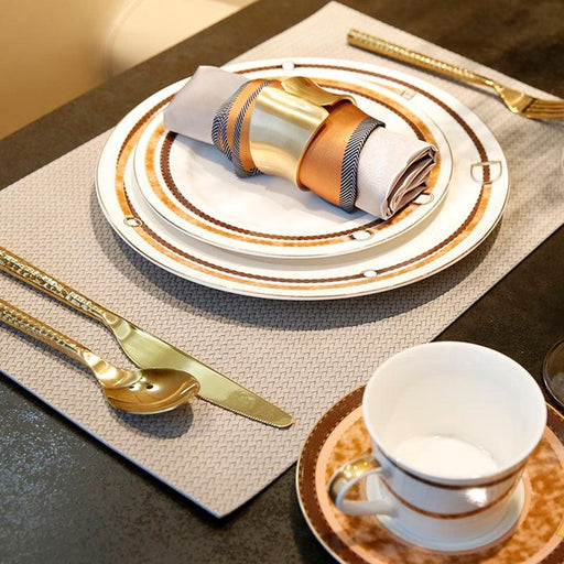 Botanica Luxe: European-Inspired Ceramic Dinner Plate Set for Elegant Entertaining