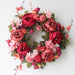 Elegant Peony Silk Flower Wreath with Rattan Accents - Perfect for Home Decor