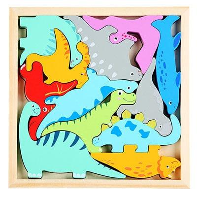 Handcrafted Wooden Tangram Jigsaw Puzzle Set for Early Education