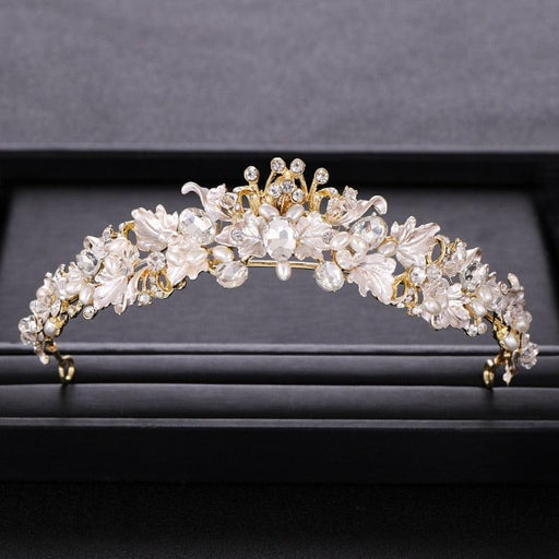 Majestic Baroque Crown - Luxurious Hair Accessory for Special Occasions