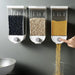 Wall-Mounted Airtight Ingredient Organizer: Clear Container for Efficient Kitchen Storage
