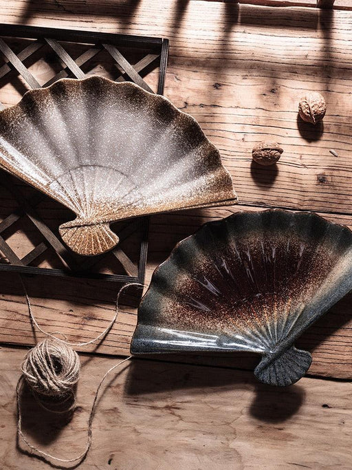 Japanese and Korean Fan Plate: Versatile Dining Essential for Sushi, Fruits, and Desserts