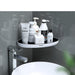 Snap-Up Corner Shelf Organizer with Integrated Shampoo Caddy