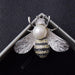 Chic Crystal-Encrusted Bee Brooch for Timeless Sophistication