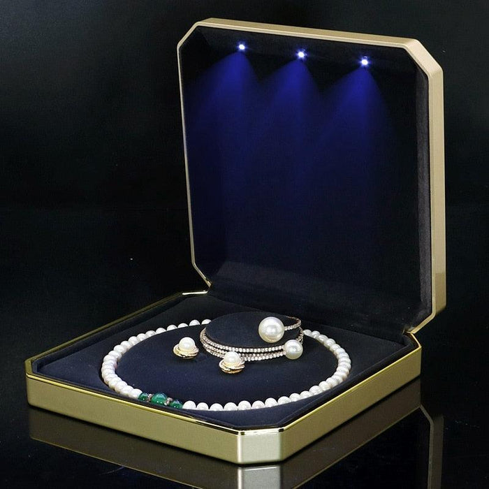 LED Jewelry Display Organizer Box for Elegant Showcase