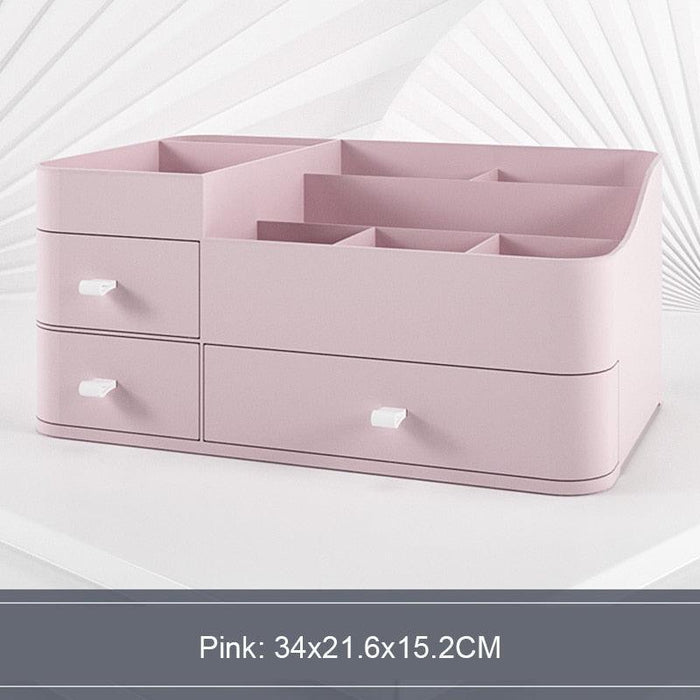 Elegant Cosmetic Organizer with Adjustable Dividers for an Organized Vanity