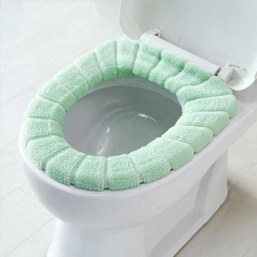 Cozy Coral Velvet Toilet Seat Cover Set - 4 Colorful Mats for a Stylish Bathroom Upgrade