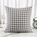 Monochrome Houndstooth and Grid Reversible Pillow Shams