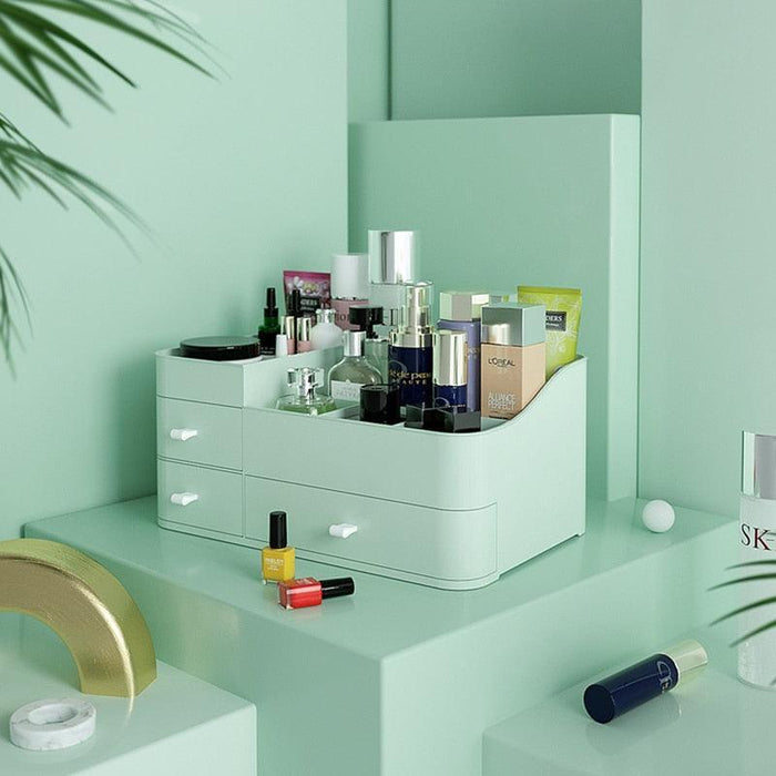 Elegant Cosmetic Organizer with Adjustable Dividers for an Organized Vanity