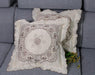 Chic Floral Embroidered Cushion Cover