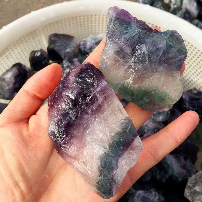 Natural Fluorite Crystal: Healing, Feng Shui, and Aquarium Enhancement - Unique Mineral Specimen for Positive Energy and Tranquility