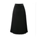 Elegant Monochrome Chiffon Midi Skirt - Sophisticated Summer Style