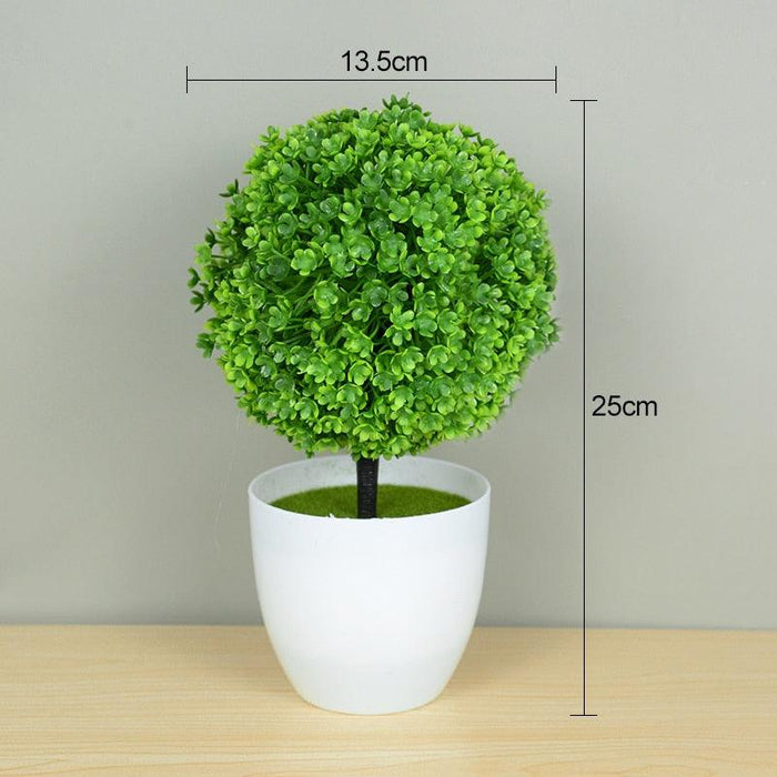 Elegant Artificial Green Bonsai Tree - Perfect for Indoor and Outdoor Decoration