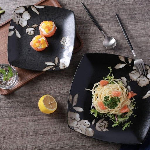 Handcrafted Japanese-Inspired Ceramic Dining Plates