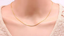 Luxurious 925 Silver and Gold-Plated Snake Chain Necklace