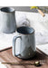 Elegant Retro Ceramic Mug Set with Spoon - Perfect for Coffee and Tea Enthusiasts