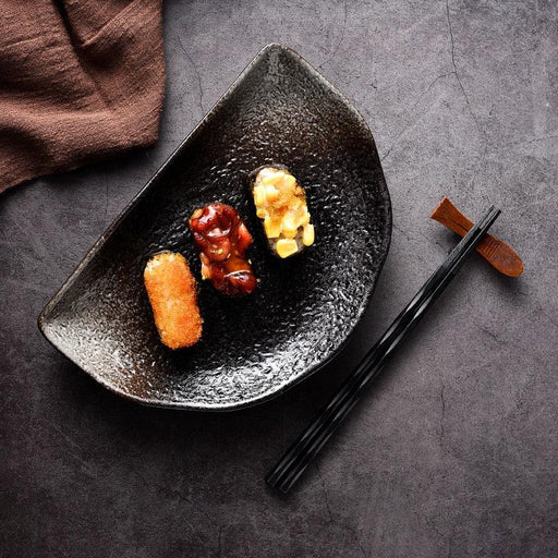 Japanese-Inspired Porcelain Plate Set for Breakfast, Sushi, and More