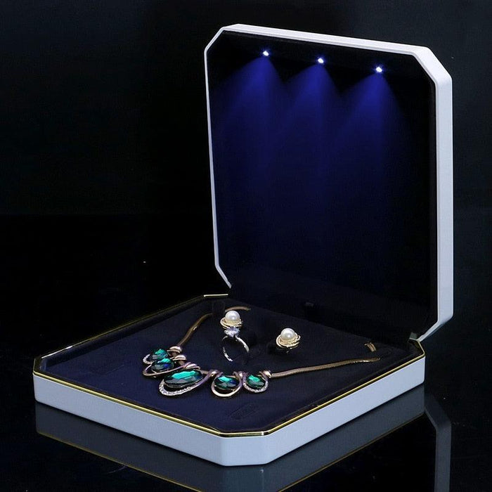 LED Jewelry Display Organizer Box for Elegant Showcase