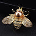 Chic Crystal-Encrusted Bee Brooch for Timeless Sophistication