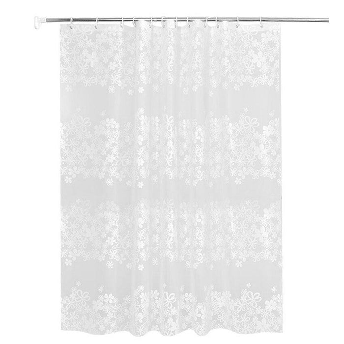 Floral Elegance Waterproof PEVA Shower Curtain Set with Various Size Choices