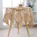 Elegant Lace Rose Floral Embroidered Tablecloth - Chic Dining Essential