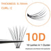 Effortless Elegance 10D Synthetic Mink Eyelash Cluster Set - 60 Bundles for Luxurious Lashes