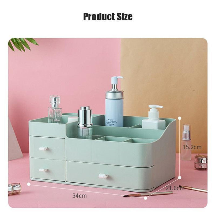 Elegant Cosmetic Organizer with Adjustable Dividers for an Organized Vanity