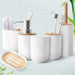 Eco-Friendly Bamboo Bathroom Set: Stylish Organization for a Sustainable Retreat