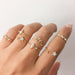 Bohemian Gold Crystal Finger Ring Set - Exquisite Collection of 12 Pieces for Women