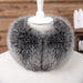 Elegant Fox Fur Ring Scarf with Magnetic Closure - Luxury Winter Accessory for Women