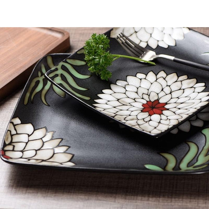 Artisan Hand-Painted Japanese Ceramic Dining Set for Sophisticated Entertaining