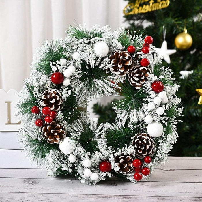 Christmas Wreath Making Kit with Pine Cones, Berries, and Rattan - DIY Holiday Home Decor Kit