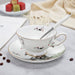 Elegant YeFine Bone China Tea Cup & Saucer Set - Whimsical On-glazed Charm