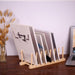 Elegant Wooden Desktop Organizer for Stylish Storage of Books, CDs, and Files