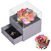 Timeless Elegance: Preserved Rose Jewelry Box Gift Set with Complimentary Necklace