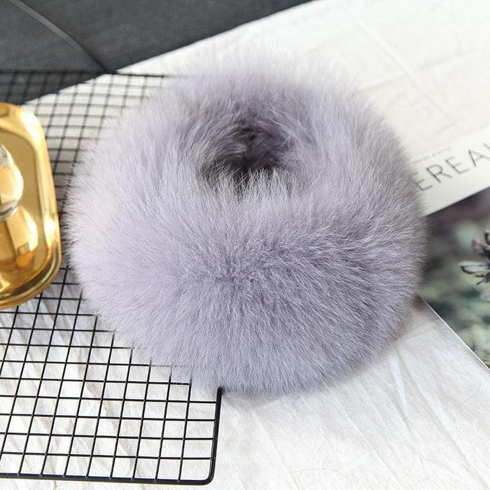 Fox Fur Collar Scarf with Magnetic Closure - Elegant Winter Fashion Accessory for Women