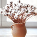 10-Piece Rustic White Cotton Floral Stems for Country Home Decor