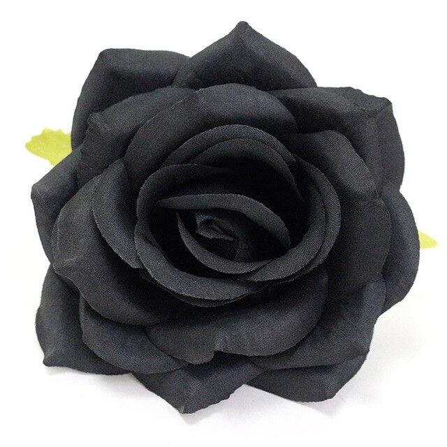 Elegant Collection of 15 Lifelike Black Rose Tulip Latex Flowers with Delicate Floral Details