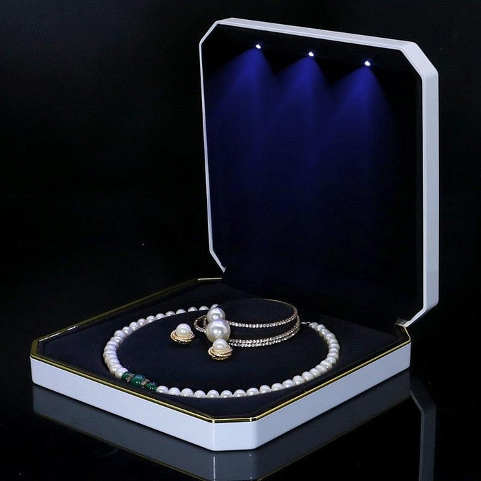 LED Jewelry Display Organizer Box for Elegant Showcase