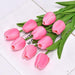 Eternal Beauty: Real Touch PU Tulip Artificial Flowers - Lively 5-Piece Set for Stylish Home Decor