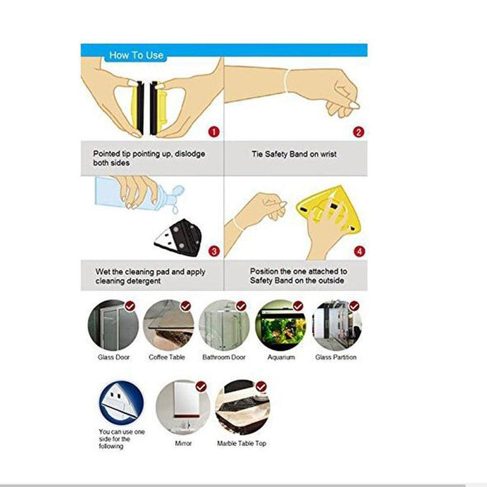 Magnetic Window Cleaner with Safety Rope: Advanced Cleaning Tool for Double-Glazed Windows