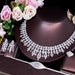 Luxurious White Gold Bridal Jewelry Set with Exquisite Tassel Details